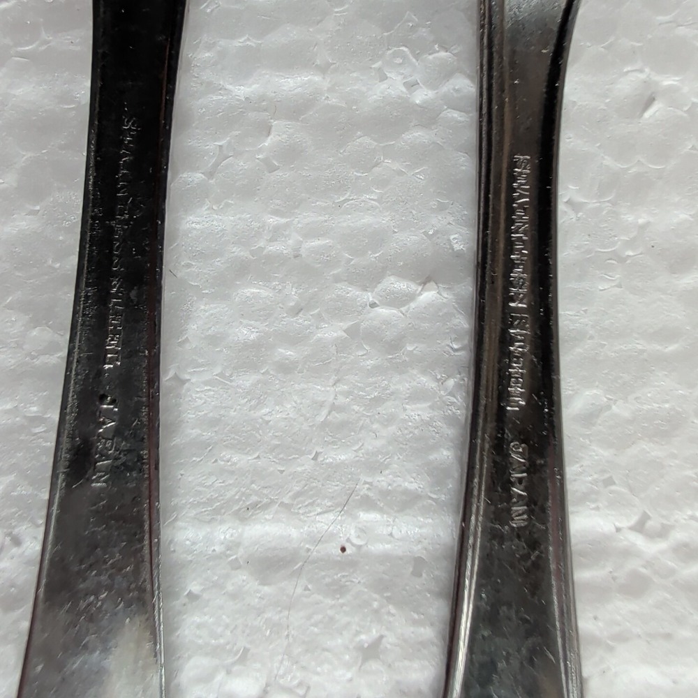 Vintage 1970s Japan Flower Girl Child Fork Spoon Set Youth Flatware Cute MCM - Picture 5 of 6